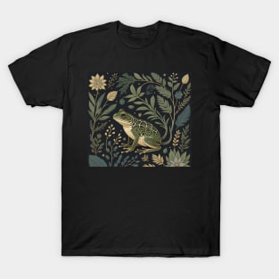 Forest Frog William Morris Textile Art T-Shirt